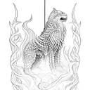 Combine elements from Elden Ring and landscape to create a unique tattoo design. tattoo design idea