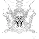Combine elements from Elden Ring and landscape to create a unique tattoo design. tattoo design idea