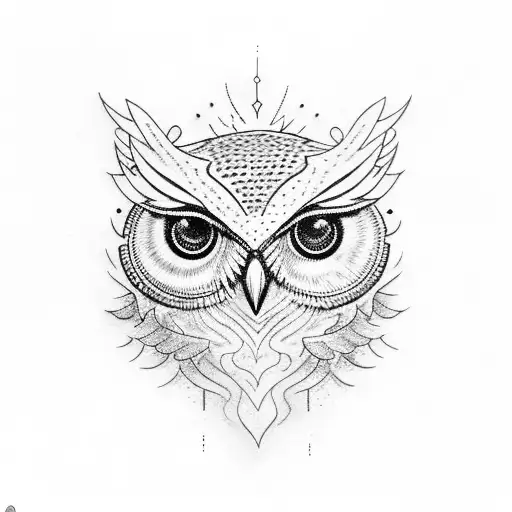 owl sitting on fire helmet tattoo design idea