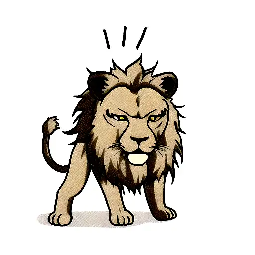 Lion matrix tattoo design idea