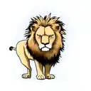 Lion matrix tattoo design idea