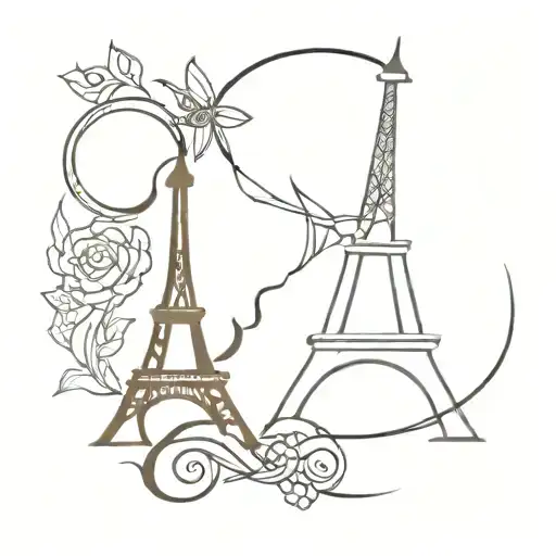 scorpion,  eiffel tower,  celtic family sign tattoo design idea