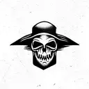 Skate with skull tattoo design idea