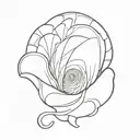 renaissance shell tattoo design idea