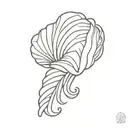 renaissance shell tattoo design idea
