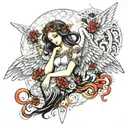 seraphim angels tattoo design idea