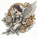 seraphim angels tattoo design idea
