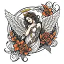 seraphim angels tattoo design idea