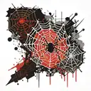 emo style spider web tattoo design idea