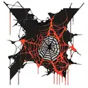 emo style spider web tattoo design idea