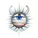 Evil Eye tattoo design idea