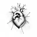 Crying Heart tattoo design idea