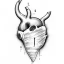 Crying Heart tattoo design idea