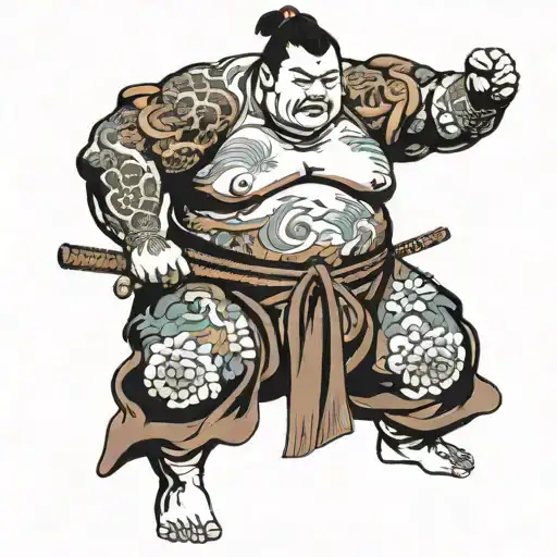 Sumo Wrestler Irezumi tattoo design idea