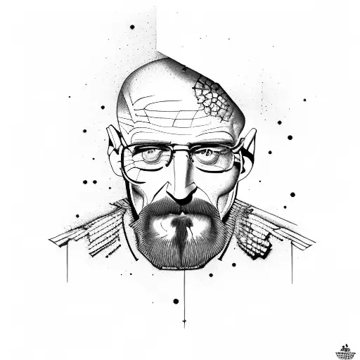 Walter Hartwell White with chemical flask tattoo design idea