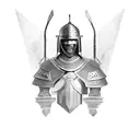 gladiator, armour, roman, weapons tattoo design idea