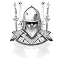 gladiator, armour, roman, weapons tattoo design idea