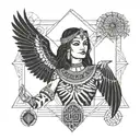 Isis Goddess tattoo design idea