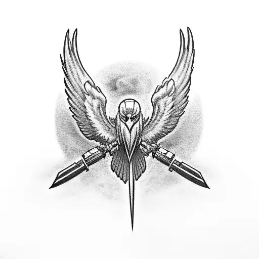 thunderbird for inner bicep  tattoo design idea