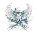 thunderbird for inner bicep  tattoo design idea