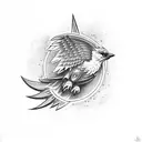 thunderbird for inner bicep  tattoo design idea