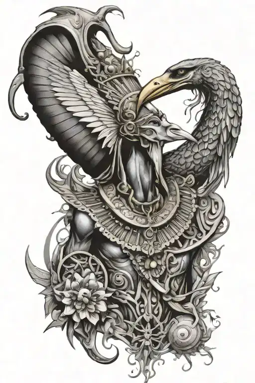 thoth god tattoo design idea