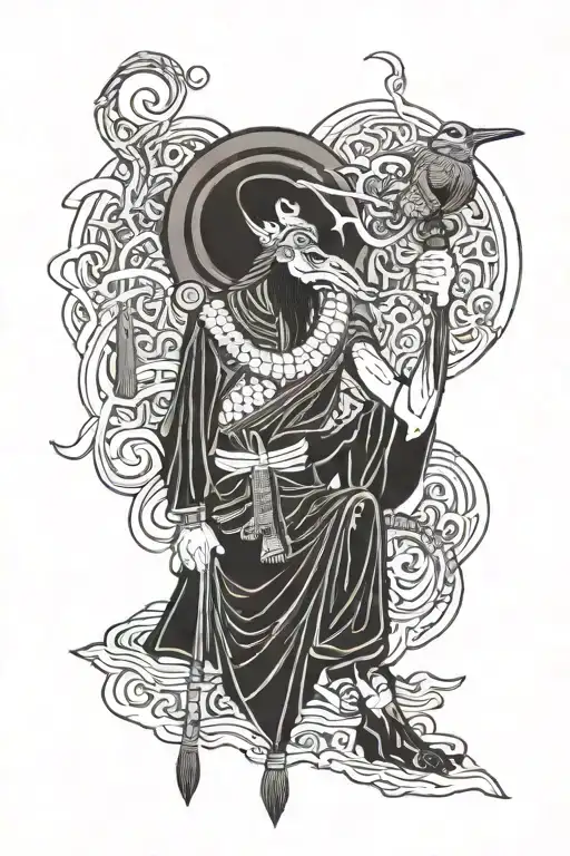 thoth god tattoo design idea