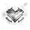 american flag with superman logo tattoo design idea