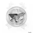 american flag with superman logo tattoo design idea