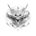 Fierce battle between a mythical creature and a warrior tattoo design idea