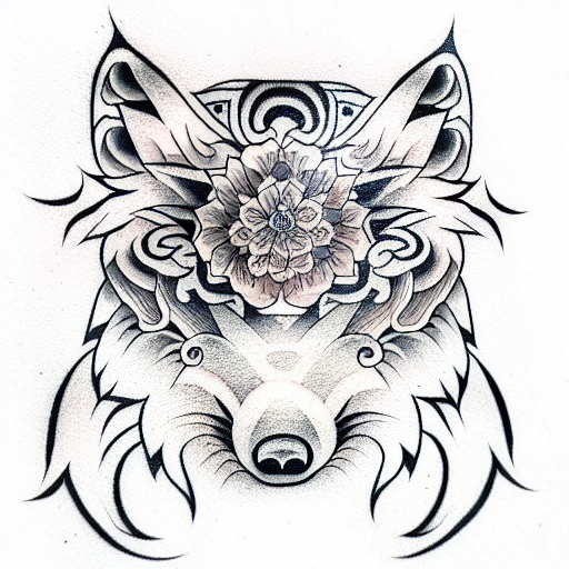 wolf tattoo design idea
