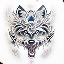 wolf tattoo design idea