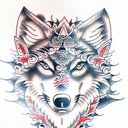 wolf tattoo design idea