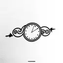 Time travel tattoo design idea