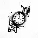 Time travel tattoo design idea