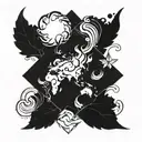 Incorporate elements of the four elements (earth, water, air, fire) into a tattoo design  tattoo design idea