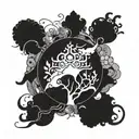 Incorporate elements of the four elements (earth, water, air, fire) into a tattoo design  tattoo design idea