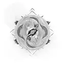 yin yang dragon tattoo design idea