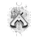 RHG initials. stoicism theme. tattoo design idea