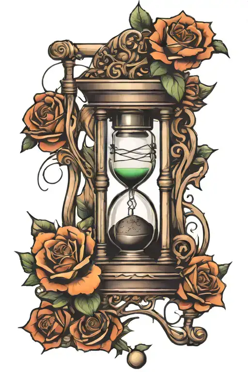 hourglass prison bars  tattoo design idea