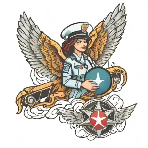 flight nurse symbolizing healing tattoo design idea
