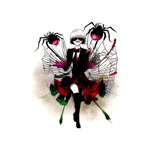 Tokyo ghoul, with spider Lilly tattoo design idea