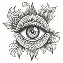 3rd eye inside tattoo design idea