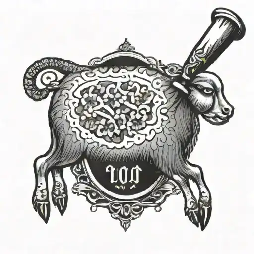 mutton spoon, shaker, jigger, tattoo design idea