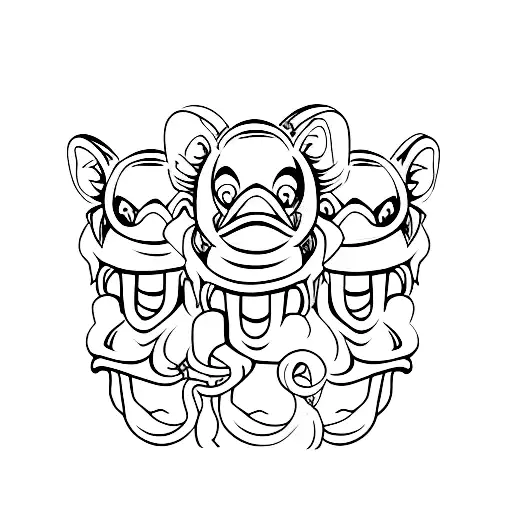 three wise monkeys but whit skuls tattoo design idea