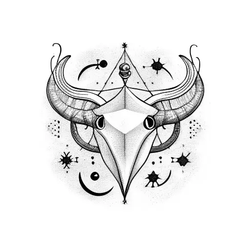 Cursive L with the Pisces, Taurus and Gemini Constellations around it. tattoo design idea