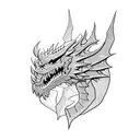 blackout dragon tattoo design idea