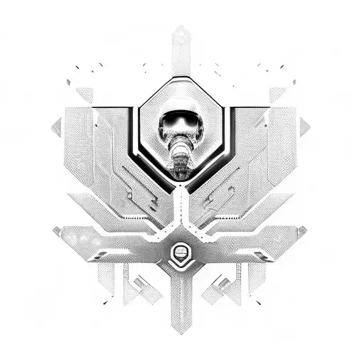 neck chip insert cyberpunk 2077 egderunner tattoo design idea