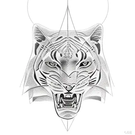 panthera with ancient Greece tattoo design idea