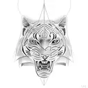 panthera with ancient Greece tattoo design idea